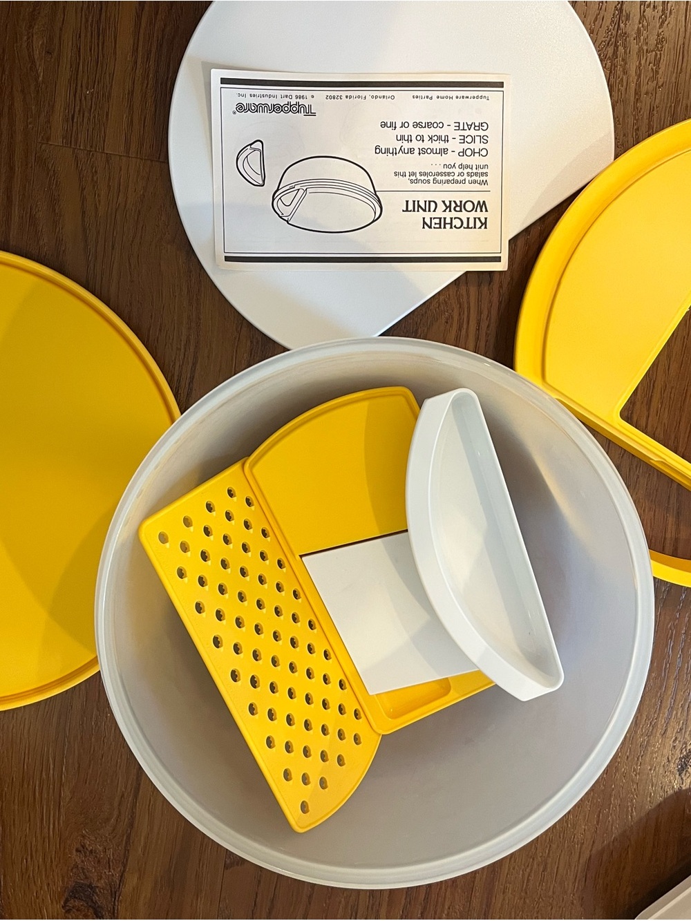 Tupperware Yellow & White Kitchen Prep Set